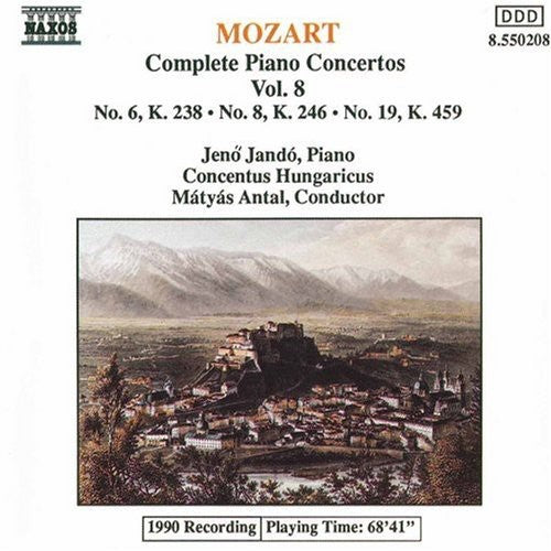 the album cover for Jenő Jandó - Piano Concerti 6, 8 & 19