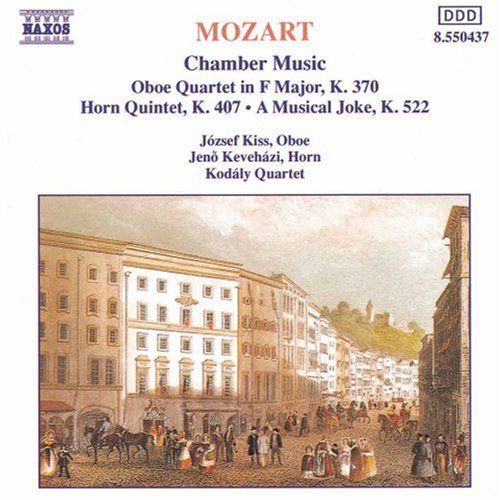 the album cover for Jeno Kevehazi - Oboe Quartet / Horn Quintet / Musical Joke
