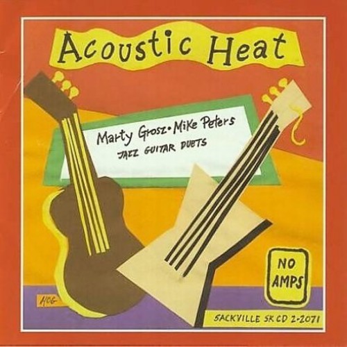 the album cover for Grosz/Peters - Acoustic Heat: Jazz Guitar Duets