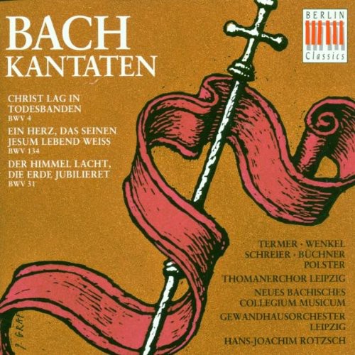 the album cover for J.S. Bach - Cantatas Christ Lag in Todesbanden
