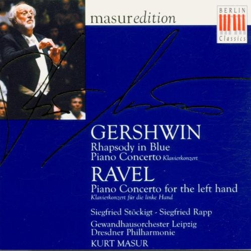 the album cover for G. Gershwin - Rhapsody in Blue / Piano Concerto