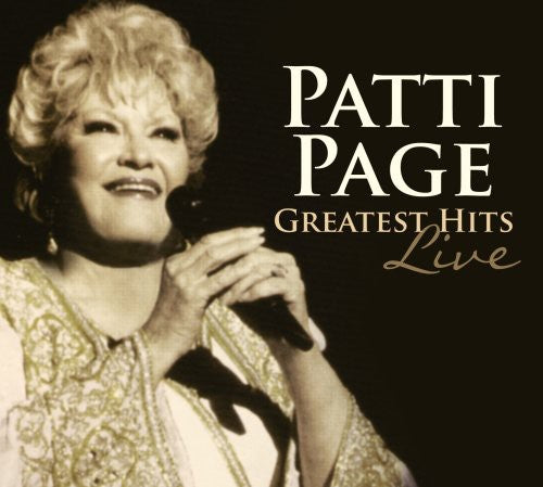 the album cover for Patti Page - Greatest Hits Live