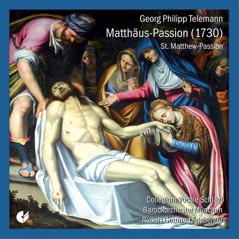 the album cover for Telemann / Frieberger / Baroque Orch Of Munich - Saint Matthew Passion