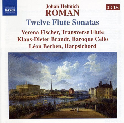 the album cover for J.H. ROMAN - Twelve Flute Sonatas