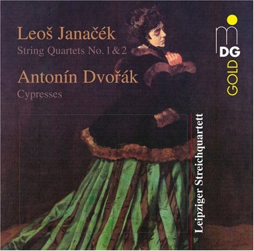 the album cover for L. JANACEK - String Quartets 1 & 2 / Cypresses