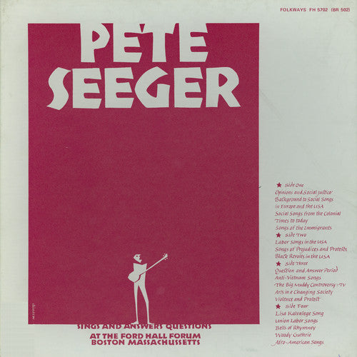 the album cover for Pete Seeger - Pete Seeger Sings and Answers Questions