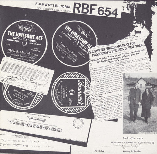 the album cover for Dock Boggs - Dock Boggs - His Twelve Original Recordings