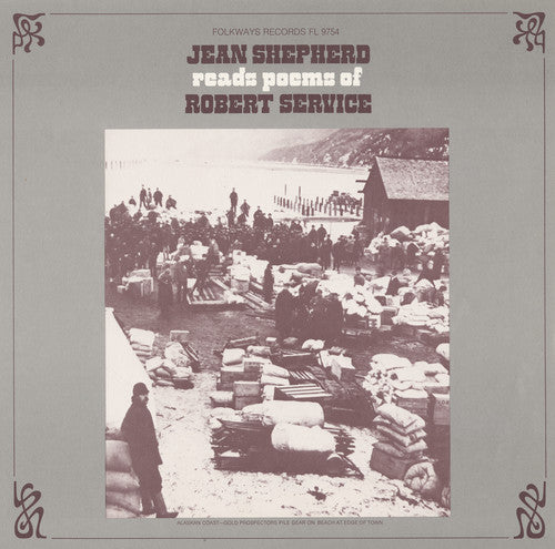 the album cover for Jean Shepherd - Jean Shepherd Reads Poems of Robert Service