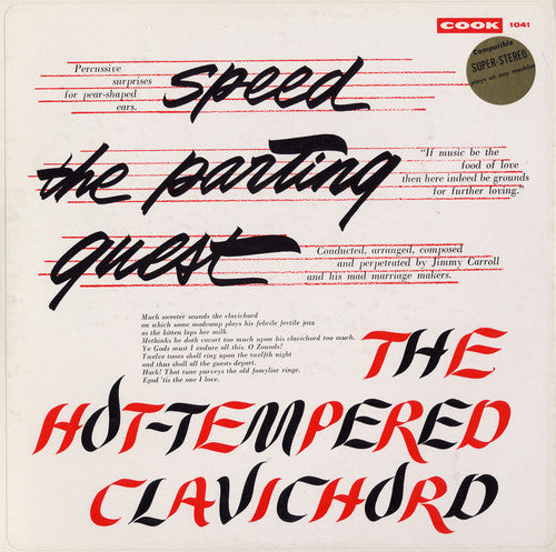 the album cover for Jimmy Carroll Percussion Ensemble - Speed the Parting Guest Hot-Tempered Clavichord