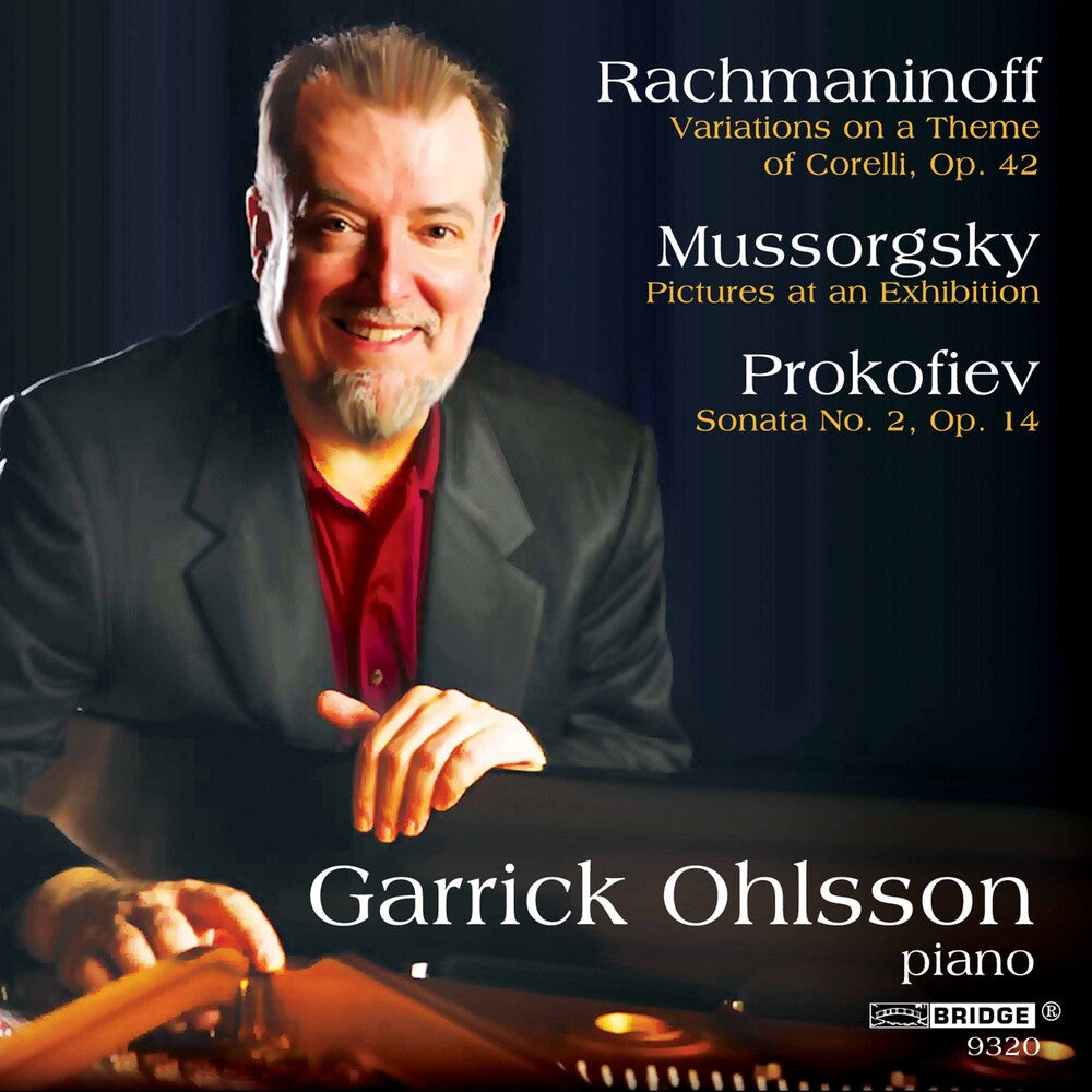 the album cover for GARRICK OHLSSON - Rachmaninoff & Prokofiev Played By Garrick Ohlsson