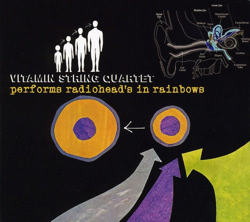 the album cover for Vitamin String Quartet - Performs Radiohead's In Rainbows