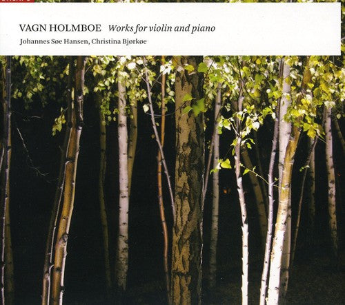 the album cover for V. HOLMBOE - Works for Violin & Piano