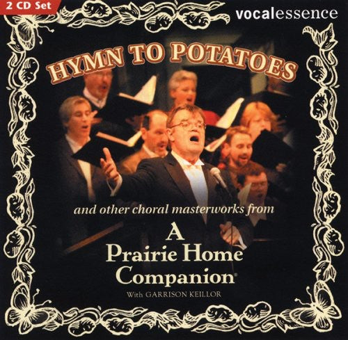 the album cover for Garrison/Vocalessen Keillor - Hymn to Poraroes & Others Choral Masterworks
