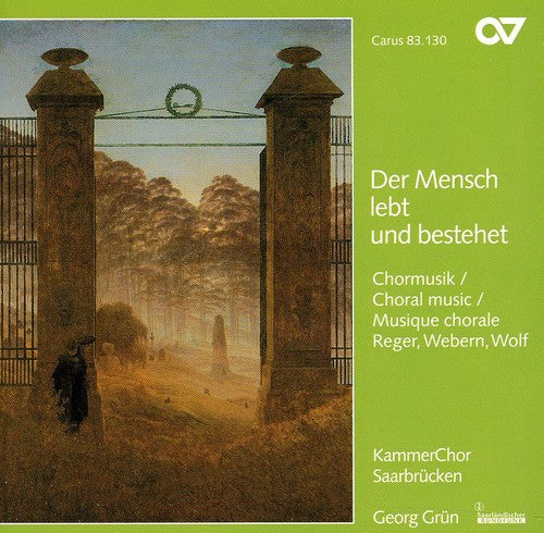 the album cover for Wolf/Reger/Webern - Choral Music