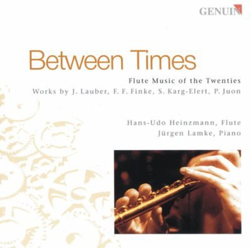 the album cover for Hans-udo Heinzmann - Between Times: Flute Music of the Twenties