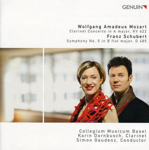 the album cover for MOZART/SCHUBERT - Mozart Clarinet Concert / Symphony No 5