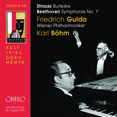 the album cover for Beethoven / Strauss / Wiener Philharmoniker / Bohm - Burleske for Piano & Orchestra in D minor