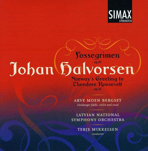 the album cover for Arve Moen Bergset - Fossgrimen / Norways Greeting Theodore Roosevelt