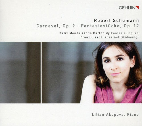 the album cover for Schumann/Mendelssohn/Liszt - Piano Works: Carnaval / Fantasiestucke / Fantasie