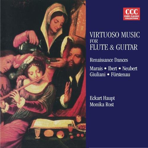 the album cover for Marais / Furstenau / Haupt / Rost - Virtuoso Music for Flute & Guitar