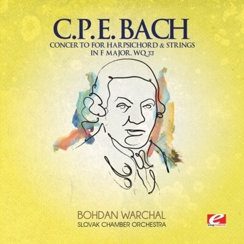 the album cover for C Bach .P.E. - Concerto For Harpsichord & Strings F Maj (Ep)