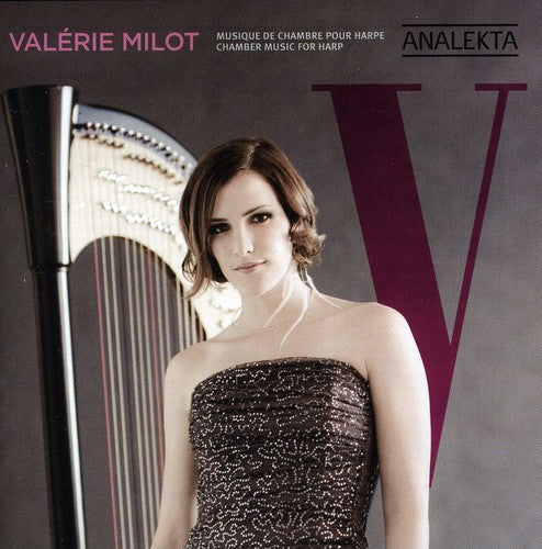 the album cover for Valérie Milot - V: Chamber Music for Harp