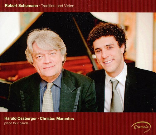 the album cover for Harald Ossberger - Tradition & Vision: Works for Four-Handed Piano