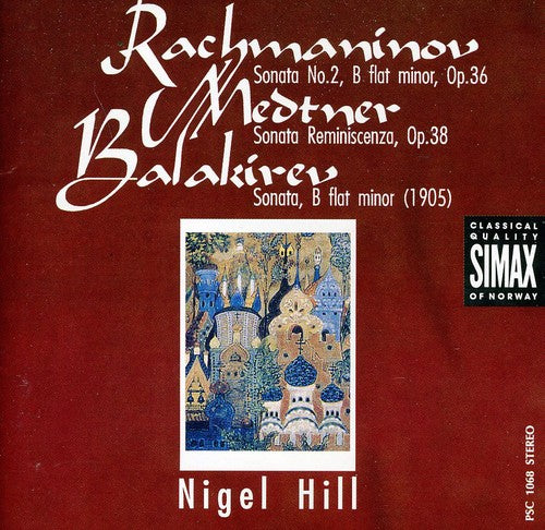 the album cover for Rachmaninov/Balakirev/Medtne - Piano Sonata 2 / Piano Sonata in B Flat minor