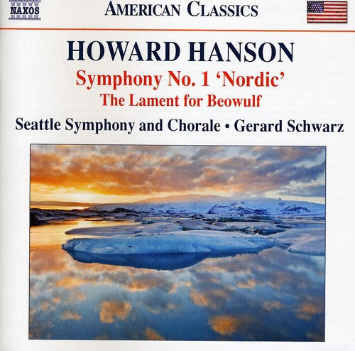 the album cover for Gerard Schwarz - Symphony 1 Nordic / Lament for Beowulf