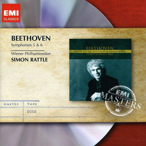 the album cover for Beethoven / Simon Rattle - Symphonies 5 & 6