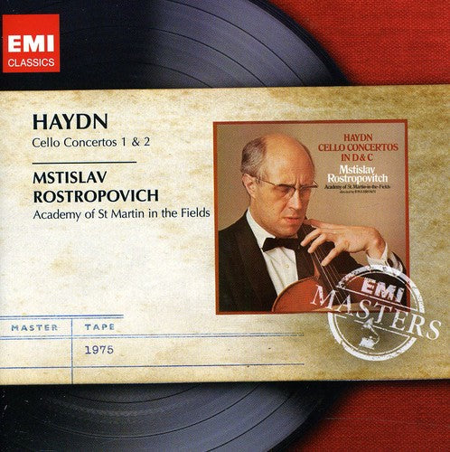 the album cover for Mstislav Rostropovich - Cello Concertos No 1 & 2