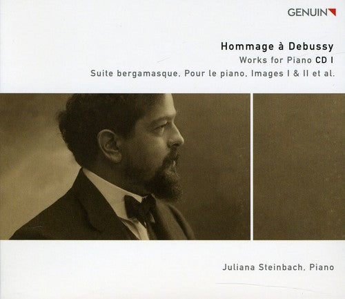 the album cover for Juliana Steinbach - Hommage a Debussy: Works for Piano 1