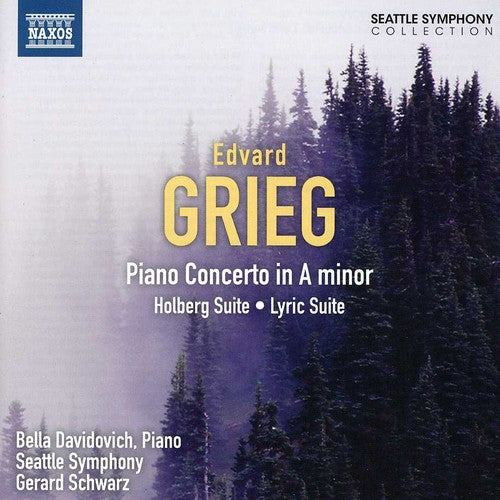the album cover for Bella Davidovich - Piano Concerto / Holberg Suite / Lyric Suite