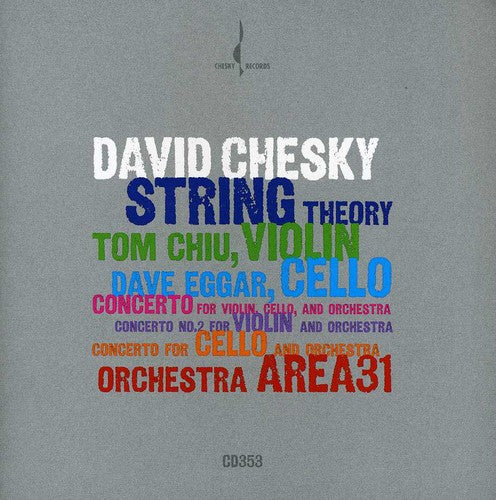 the album cover for David Chesky - String Theory / Cto for Violin Cello & Orch