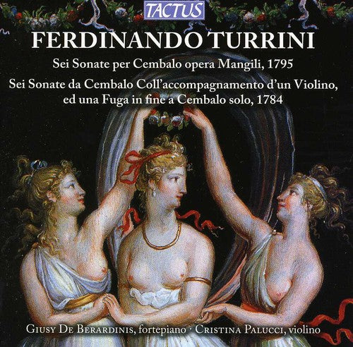 the album cover for Cristina Palucci - Six Harpsichord Sonatas Op. Mangili 1795