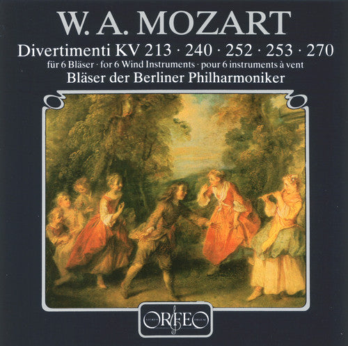 the album cover for Mozart / Winds Of The Berlin Philharmonic - Divertimenti for 6 Winds