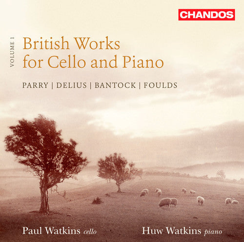 the album cover for Paul Watkins & Huw - British Works for Cello & Piano 1