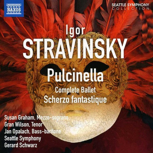 the album cover for Gerard Schwarz - Pulcinella