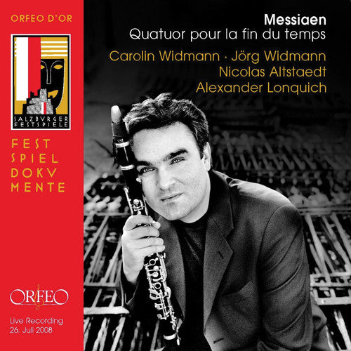 the album cover for Messiaen / Widmann / Lonquich - Quatour Pour la Fin Du Temps