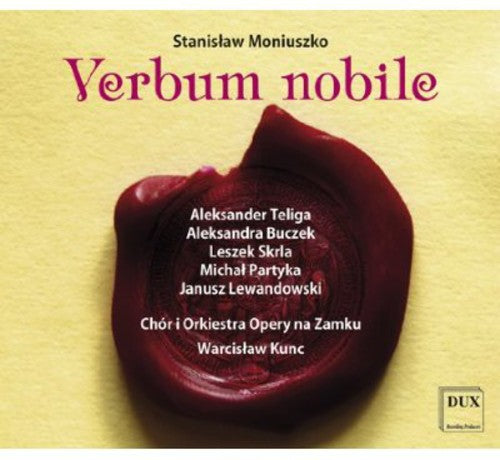 the album cover for Moniuszko / Kunc / Teliga - Verbum Nobile