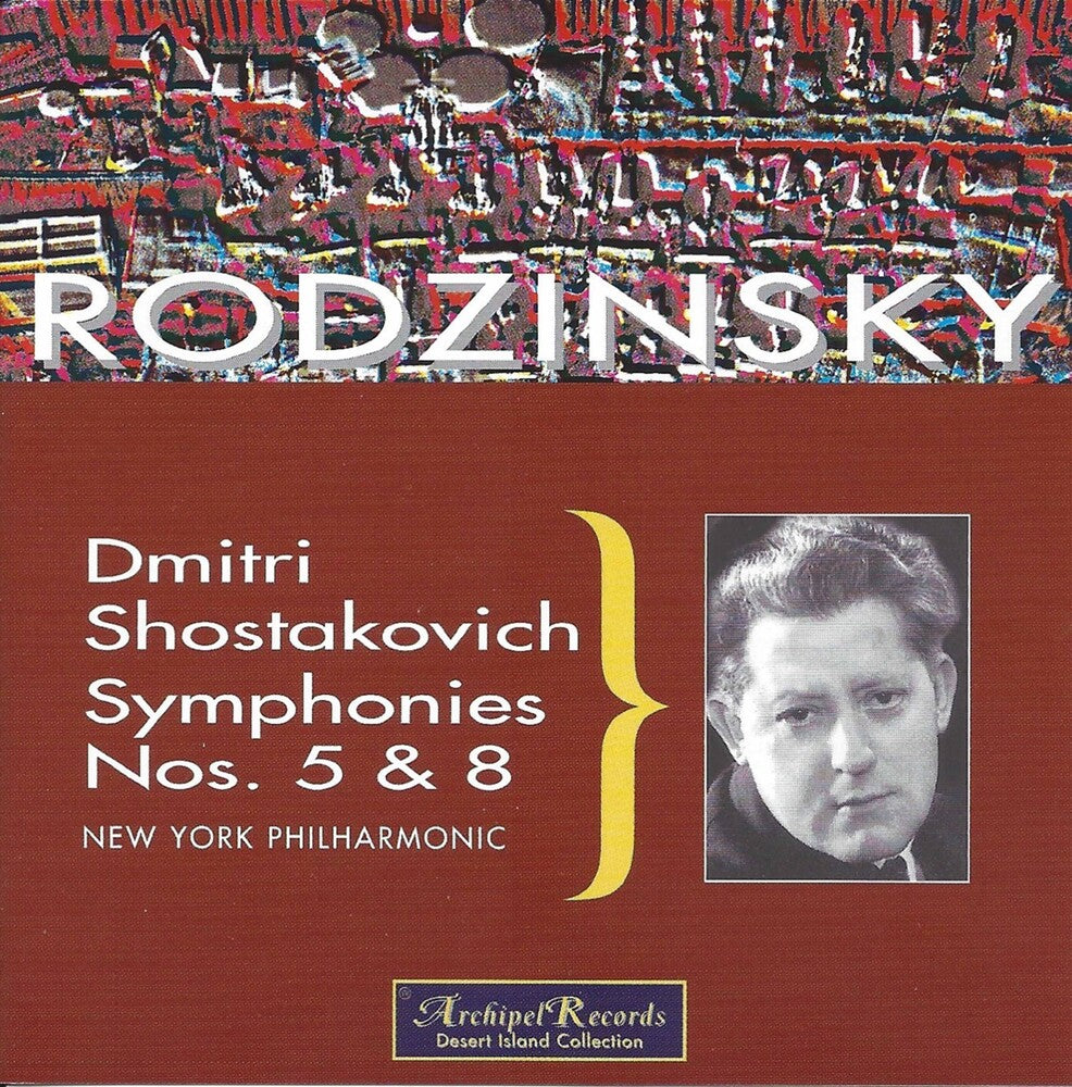 the album cover for Shostakovich / Rodzinsky - Sym 5 & 8-New Yor