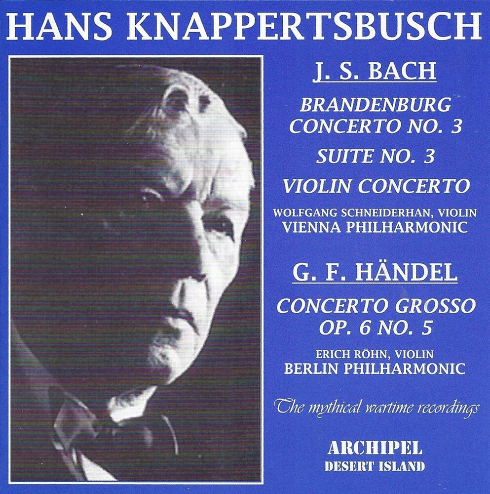 the album cover for J Bach S / Knappertsbusch - Brandenburgisches Konzert 3