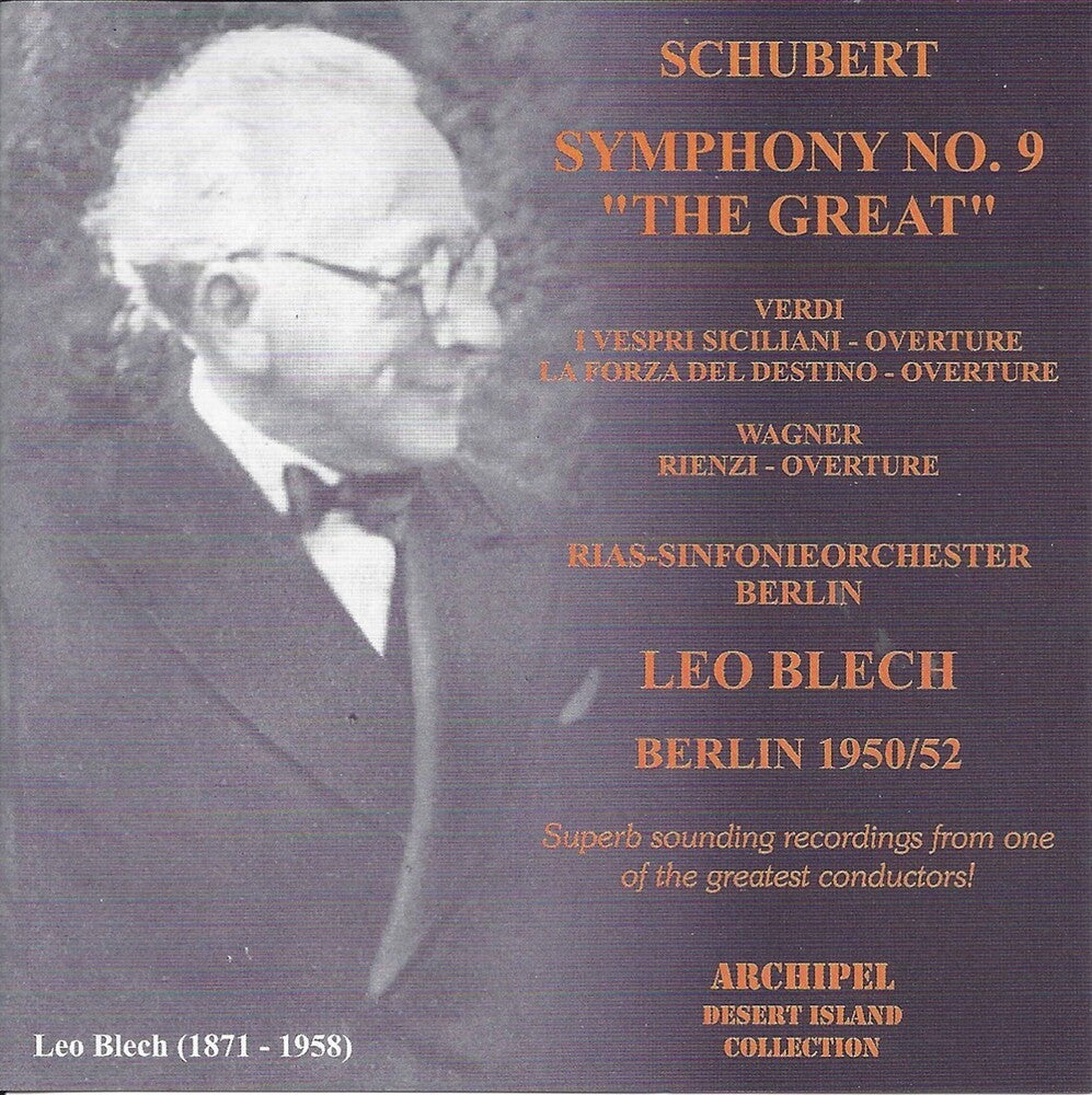 the album cover for Schubert / Blech - Sym 9 + Verdi-& Wagner