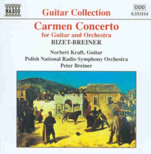 the album cover for Norbert Kraft - Carmen Concerto for Guitar & Orchestra