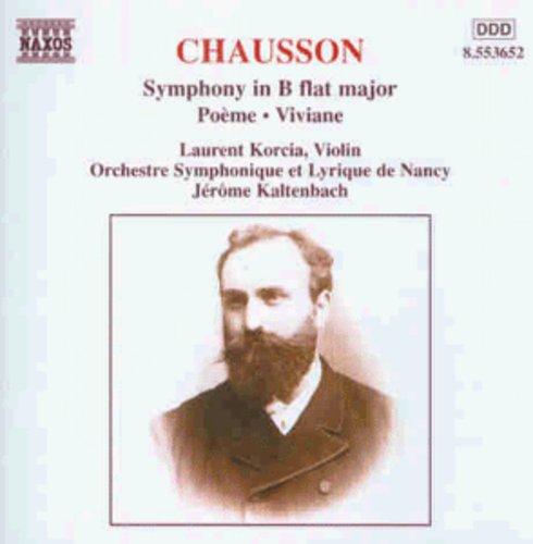 the album cover for Laurent Korcia - Symphony in B Flat Major / Poeme / Viviane