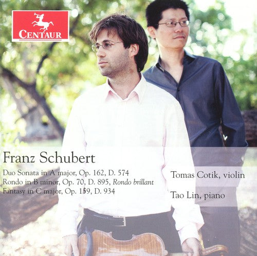 the album cover for Tao Lin - Duo Sonata in a Major Op 162 D 574