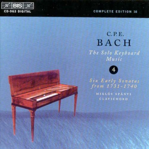the album cover for Miklos Spanyi - Solo Keyboard Music 4: Sta in B Flat W.62, Etc.