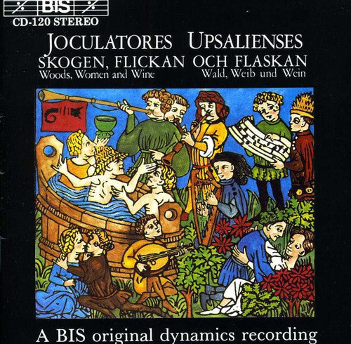 the album cover for Joculatores Upsalienses - Woods Women & Wine