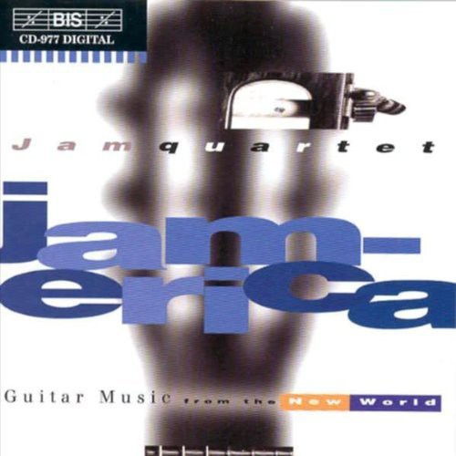 the album cover for Jam Quartet - Jamerica: American Music for the Guitar Quartet