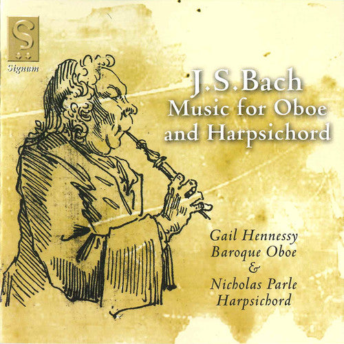 the album cover for Bach / Hennessy / Parle - Music for Oboe & Harpsichord